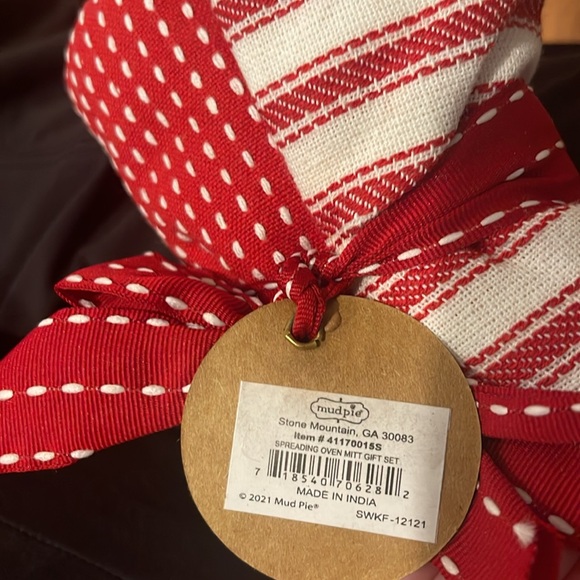 ❤️ Mud Pie ❤️ NWT ❤️ Double Christmas Oven Mitt & Towel Set, Spreading Cheer - Picture 15 of 15